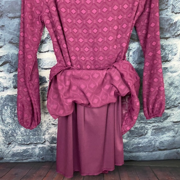 Anthropologie Diamond pattern long sleeve dress - Picture 7 of 8